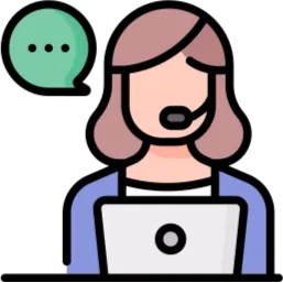 Ilustración de una persona de atención al cliente